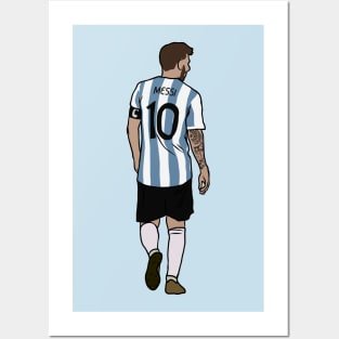 Leo Messi Back Posters and Art